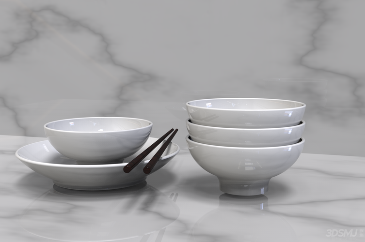 厨房餐具厨具碗筷3d模型